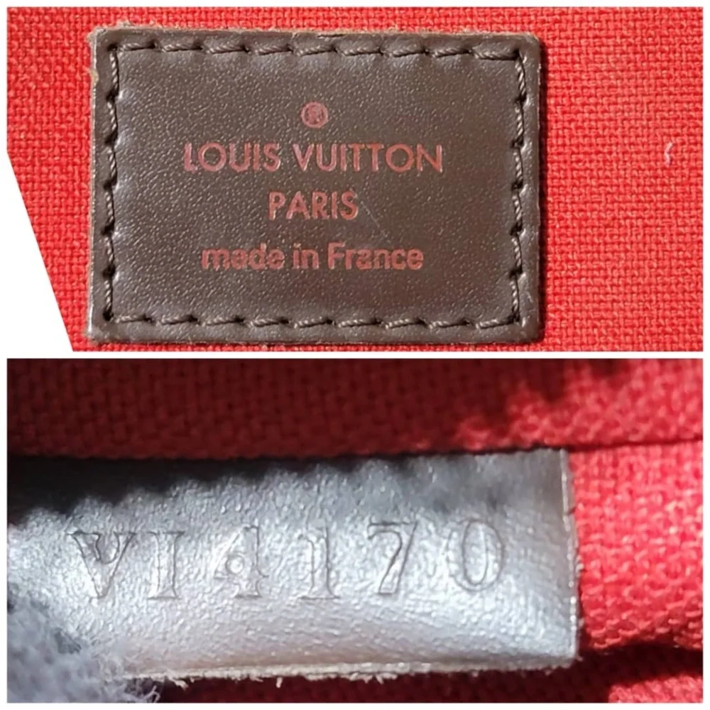 Authentic Louis Vuitton Damier Ebene Verona GM Bag Brown